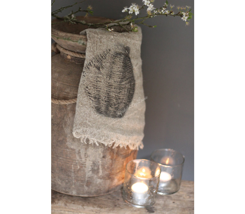 Shabby linnen doek Vismand