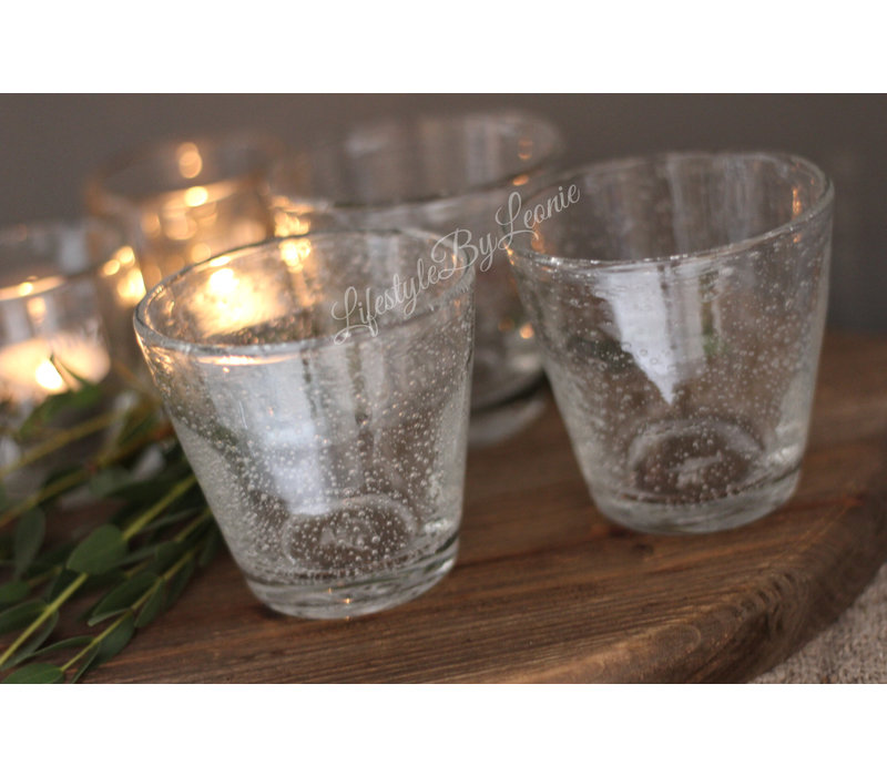 DUTZ (water) glas helder bubbels 8,5 cm