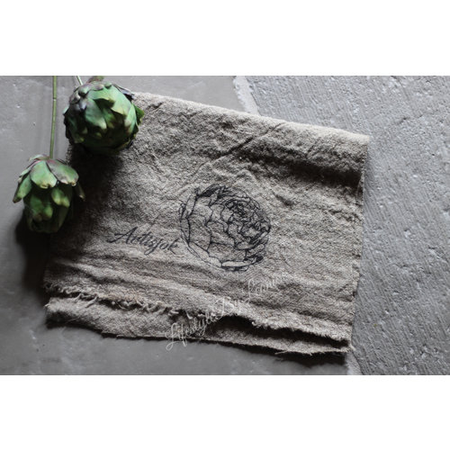 Shabby linnen doek Artisjok 