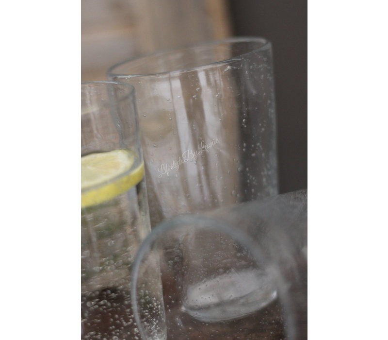 Sapglas met bubbels helder 14 cm