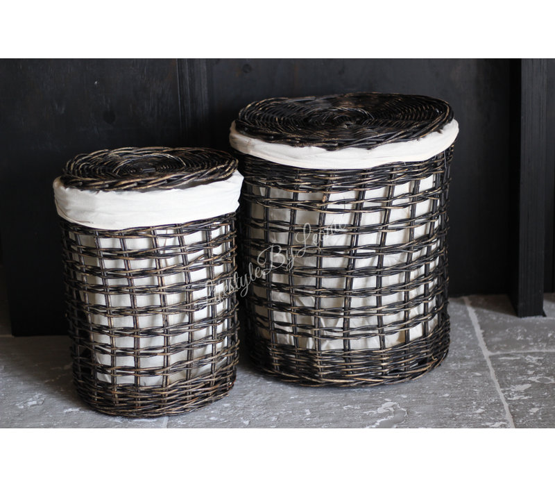 Wasmand open weave Dark nature 50 cm