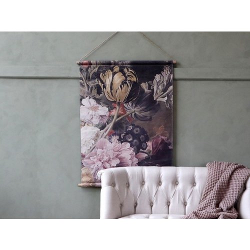 Canvas wandhanger Floral 97 cm 