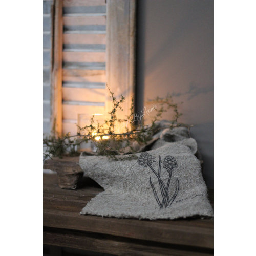 Shabby linnen doek Druifjes 30x45cm 
