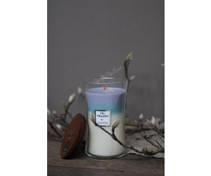 WoodWick Large Candle Trilogy Calming Retreat Kopen - Geurkaars in Glas