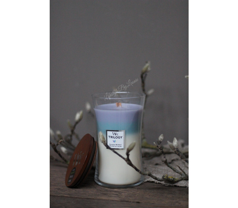 Calming Retreat WoodWick Trilogy Candle