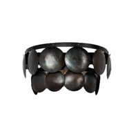 Wandlamp schijfjes Old black 40 cm