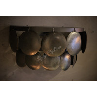 Wandlamp schijfjes Old black 40 cm