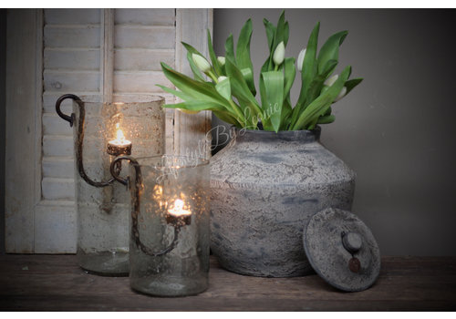 Stenen kruik met deksel Kathy 30 cm