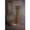 Hoge houten baluster lampvoet Teak wood 90 cm