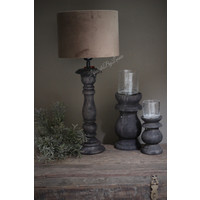 Velvet cilinder lampenkap Chocolat 25 cm