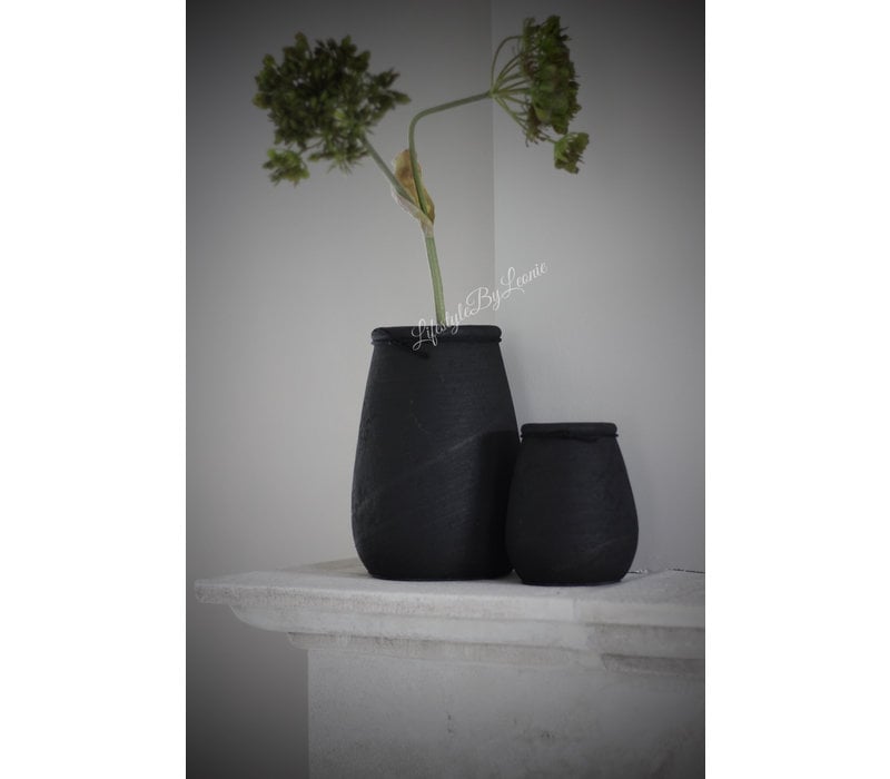 Ronde smalle hoge pot Black 24 cm