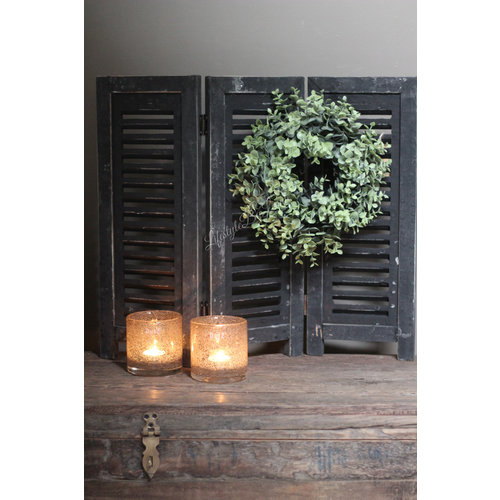 Drieluik shutters black wash 52 cm  Drieluik shutters black wash 52 cm