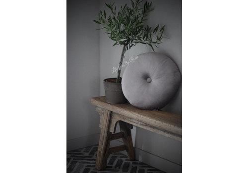 Rond velvet kussen Driftwood 40 cm