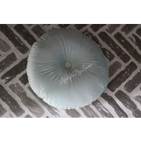 Rond velvet kussen Pastel green 40 cm