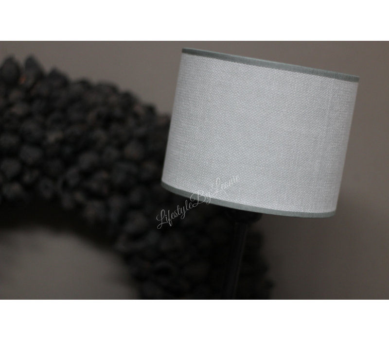Cilinder lampenkap Kiss light grey 15 cm