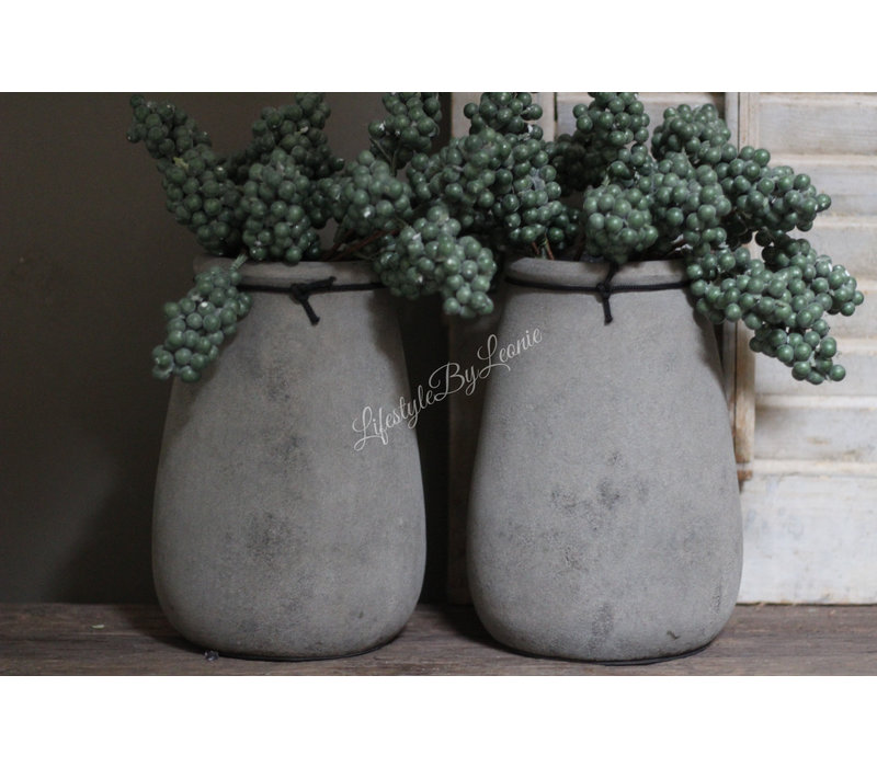 STILL ronde smalle hoge pot Old Grey 24 cm