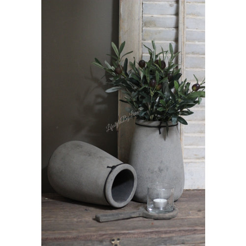 STILL ronde smalle hoge pot Old Grey 24 cm 
