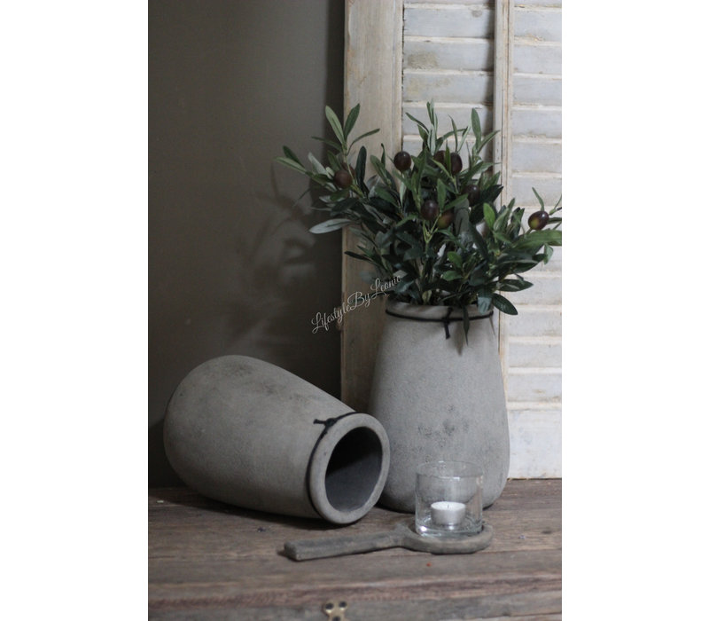 STILL ronde smalle hoge pot Old Grey 24 cm