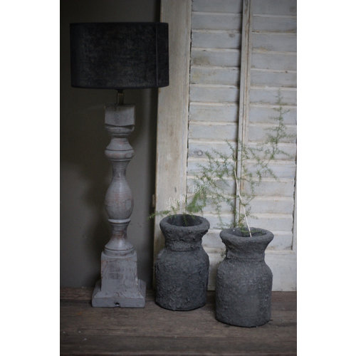 Baluster lampvoet light grey wash 52 cm 