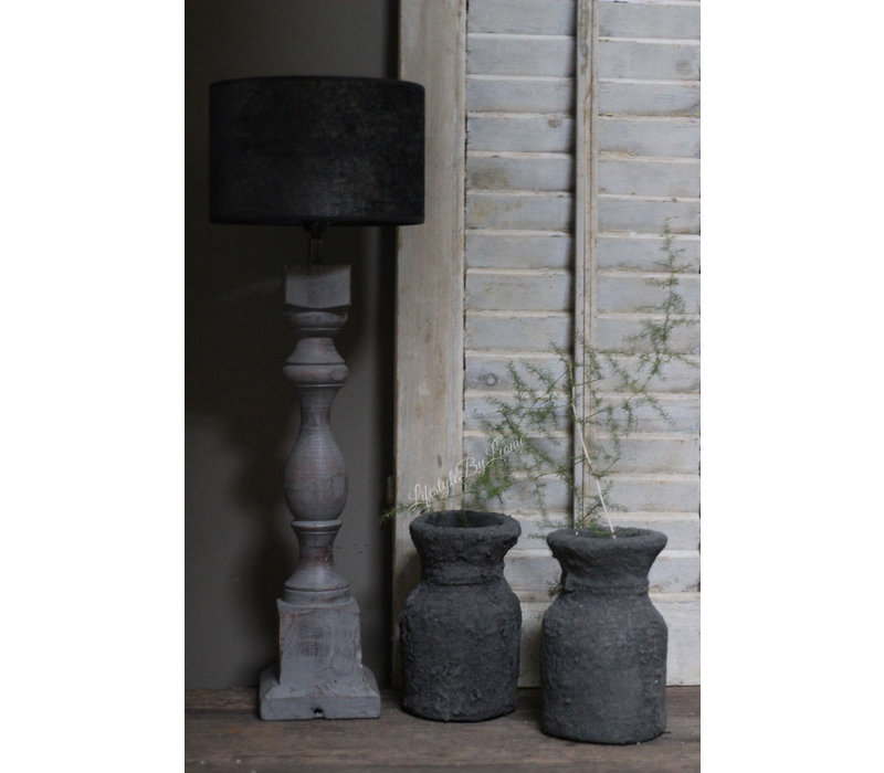 Baluster lampvoet light grey wash 52 cm