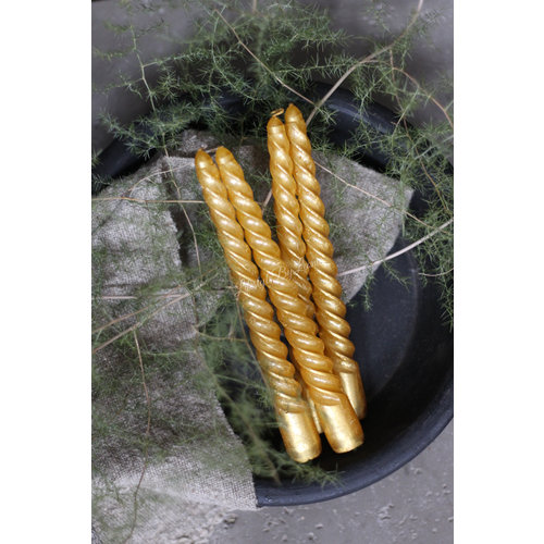 Dinerkaars Swirl gold rush - 4 stuks 