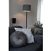 Rond velvet kussen Dark grey 40 cm