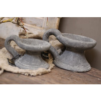 Brynxz stenen kandelaar / poer met handvat 16 cm