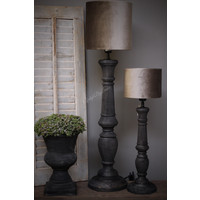 Baluster lampvoet Black wood 80 cm