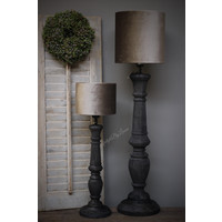 Baluster lampvoet Black wood 80 cm