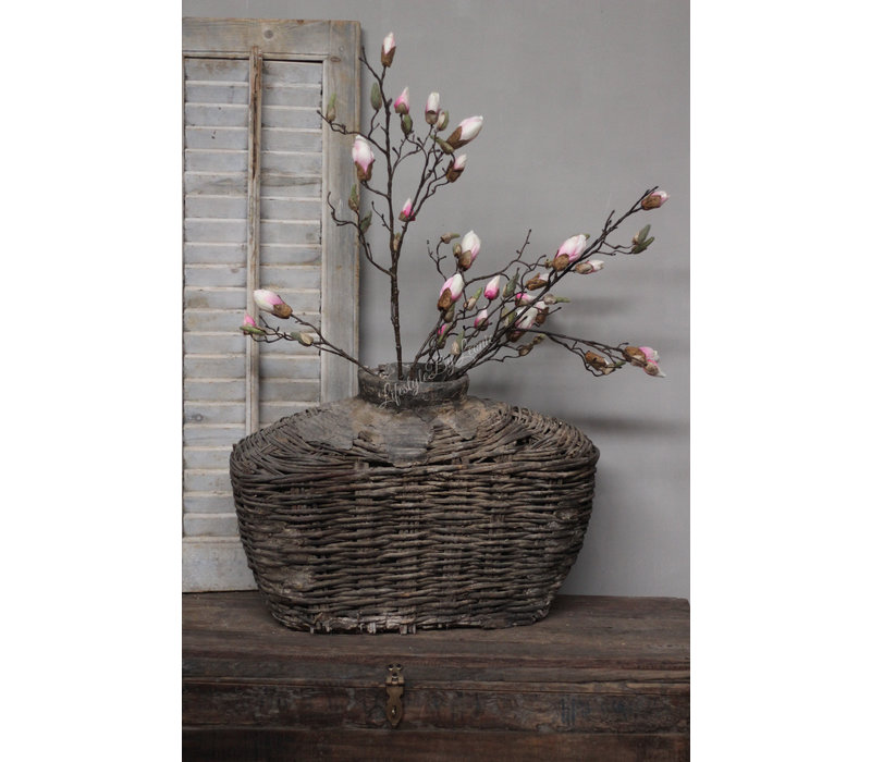 Zijden Magnolia tak roze 116 cm