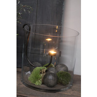 Sobere houten decoratie bal Old wood 8 cm
