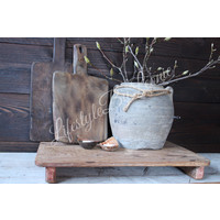 Oud houten bajot tafel / tray 50 cm