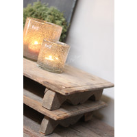 Oud houten bajot tafel / tray 50 cm