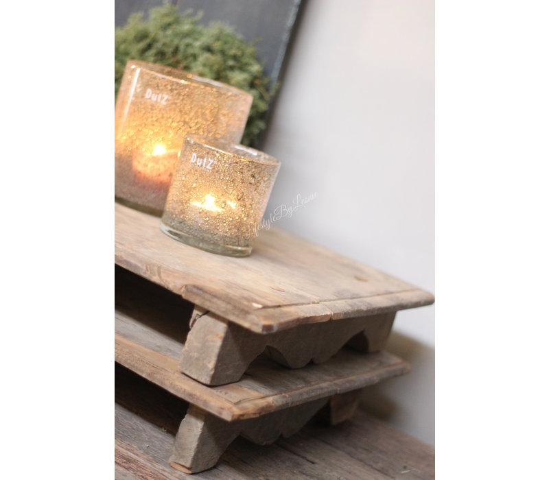 Oud houten bajot tafel / tray 50 cm