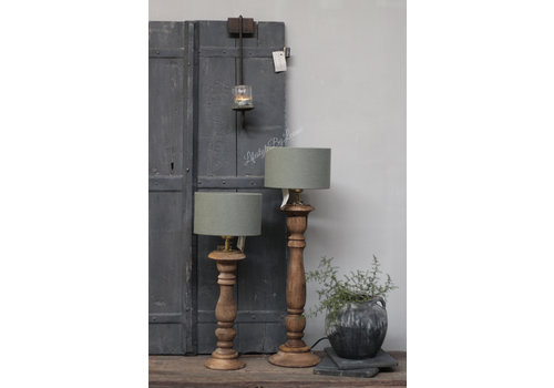 Hoge smalle baluster lampvoet naturel 45 cm