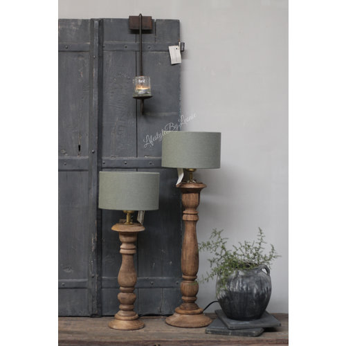Hoge smalle baluster lampvoet naturel 45 cm 
