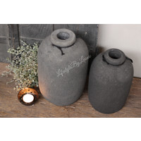 STILL stenen vaas / fles kruik Grey 30 cm