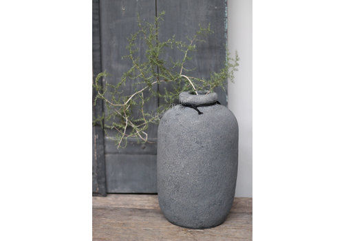 STILL stenen vaas / fles kruik Grey 30 cm