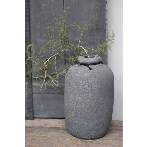 STILL stenen vaas / fles kruik Grey 30 cm 