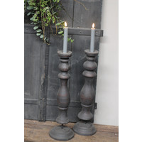 Wax LED dinerkaars Grey 15 cm set van 2