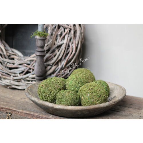 Groene mosbal 8 cm 