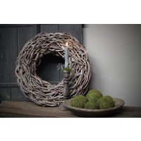 Wax LED dinerkaars Grey 15 cm set van 2
