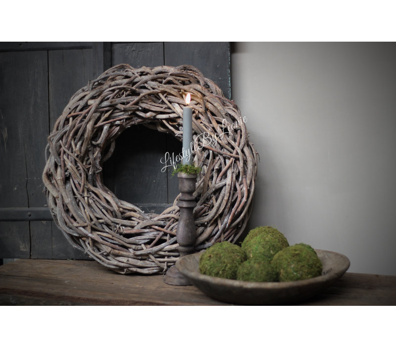 Wax LED dinerkaars Grey 15 cm set van 2