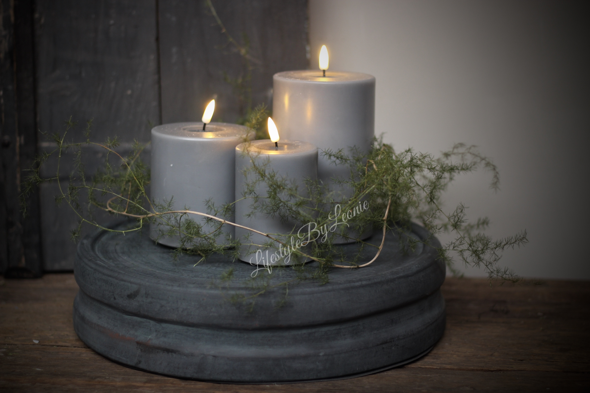 Noord vlotter Afsnijden Wax LED kaars Grey 10 x 15 cm - Lifestyle By Leonie