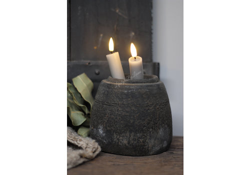 Uniek stenen potje Dirty brown