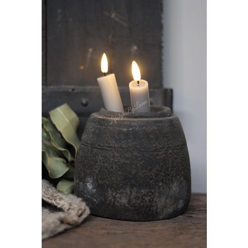 Uniek stenen potje Dirty brown 