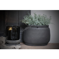 STILL stenen poer / kandelaar Brown 16 cm