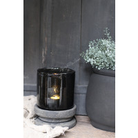 STILL stenen poer / kandelaar Brown 16 cm