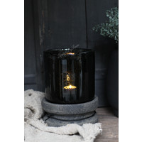 STILL stenen poer / kandelaar Brown 16 cm