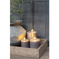 Wax LED kaars Mocca 12,5 x 7,5 cm